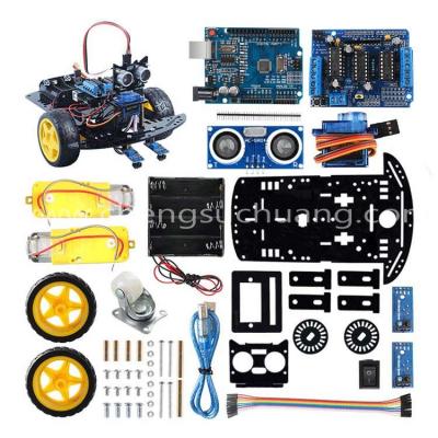 Two Wheel Ultrasonic Obstacle Avoidance DIY Car Kit for Arduino Intelligent Robot
