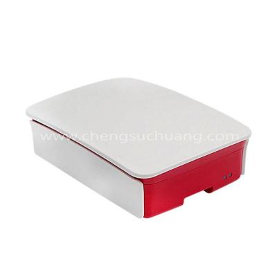 Red White Plastic Protective Case For Raspberry Pi 3B+ Development Board